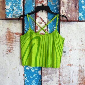 Women's Beyond Yoga Take It Easy Swirl-Print Sleep Tank XSMALL Green Swirl NEW